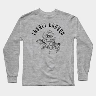 Laurel Canyon rose - black print Long Sleeve T-Shirt